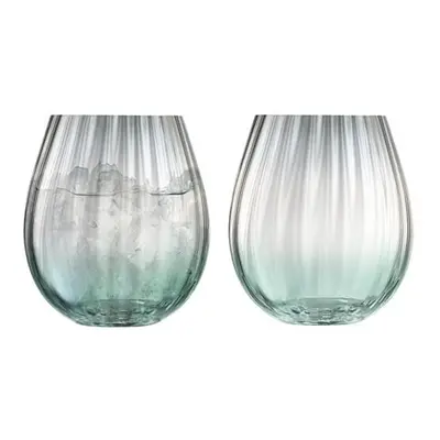 LSA Dusk Tumbler 425ml Green & Grey Set Of Two