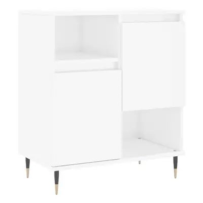 (high gloss white) vidaXL Sideboard Storage Cabinet Cupboard Side Cabinet White Engineered Wood