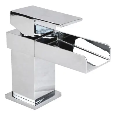 Laura Deck Mounted Waterfall Cloakroom Basin Brass Mono Mixer Tap Chrome