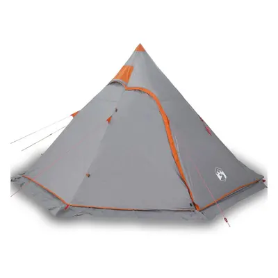 (grey) vidaXL Camping Tent Tipi 5-Person Patio Lightweight Tent Dome Tent Waterproof