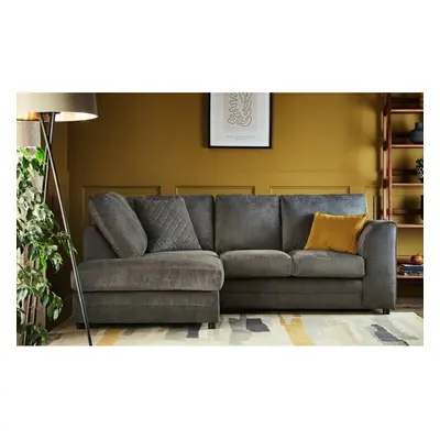 (Left Hand Facing Grey) Hilton Full Back Corner Sofa Grey / Beige