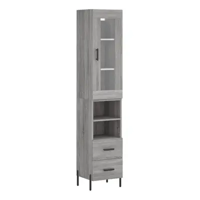 (grey sonoma, drawers shelves) vidaXL Highboard Sideboard Tall Storage Cabinet Side Cabinet Engi