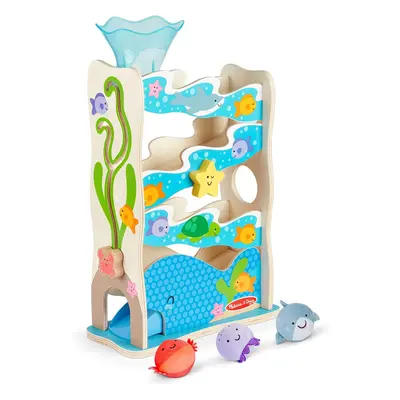 Melissa & Doug Rollables Wooden Ocean Slide Infant and Toddler Toy