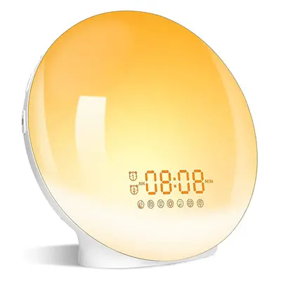 Alarm Clock Wake Up Light With Sunrise Sunset Simulation Dual Alarms Bedside Night Lamp Snooze F