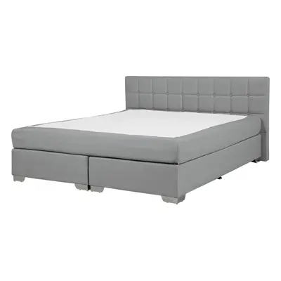 Divan Bed ADMIRAL x cm (EU Double) Fabric Light Grey