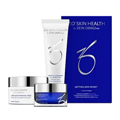 ZO Skin Health getting Skin Ready All Skin Types, gentle cleanser Fl Oz, Exfoliating Polish Oz, 