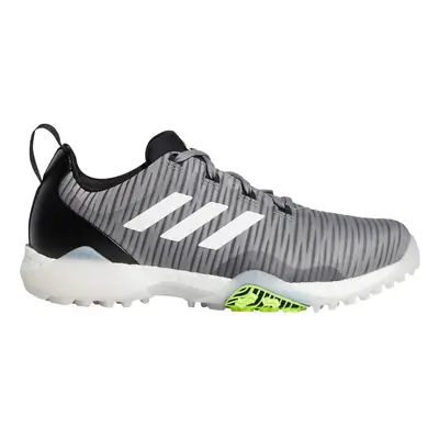 (UK 7.5, Grey/White/Green) adidas Golf Mens Code Chaos Waterproof Lightweight Lace Up Golf Shoes