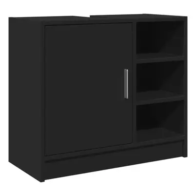 vidaXL Sink Cabinet Vanity Unit Storage Unit Cupboard Black Engineered Wood