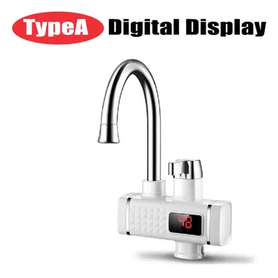 (Digital Display) 3000W 220V Electric Faucet Instant Tap Heater Rapid Heat Hot Water With Displa