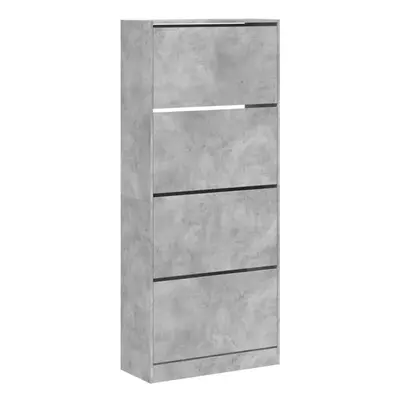 (concrete grey, x x 187.5 cm) vidaXL Shoe Cabinet with Flip-Drawers Shoe Storage Shelf Shoe Rack