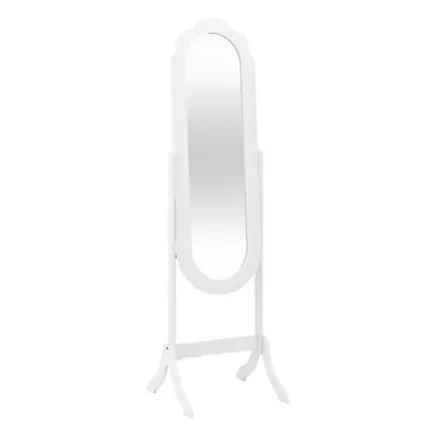 (white) vidaXL Free Standing Mirror Dressing Mirror Vanity Mirror Engineered Wood