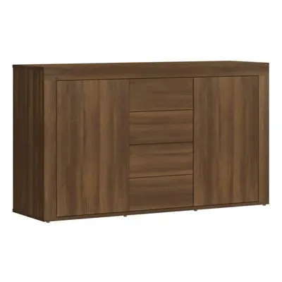 vidaXL Sideboard Brown Oak Engineered Wood Cupboard Storage Cabinet Highboard