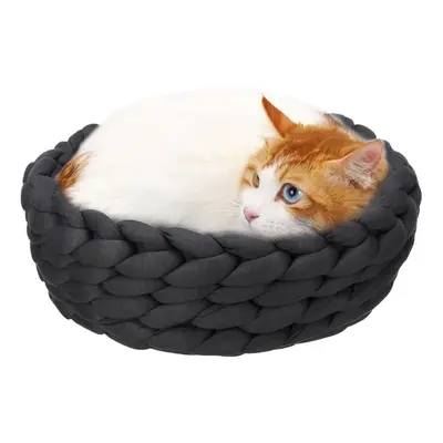 (Type D) 40CM Handmade Knitting Pet Cat Dog Pet Bed Nests House Cushion Mat Pad Washable