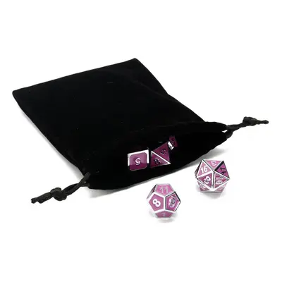 () Pcs Multisided Dice Heavy Metal Polyhedral Set Role Playing Games Dices with Bag