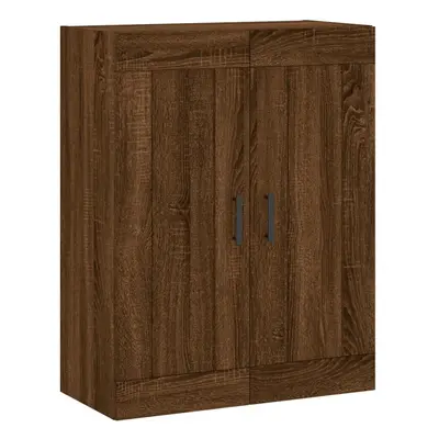 (brown oak) vidaXL Wall Mounted Cabinet Bathroom Cabinet Cupboard White Engineered Wood