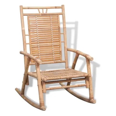 vidaXL Rocking Chair Bamboo Living Room Indoor Outdoor Furniture Relaxing Seat