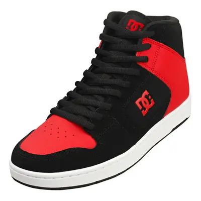 (10) DC Shoes Manteca Hi Mens Casual Trainers in Black Red