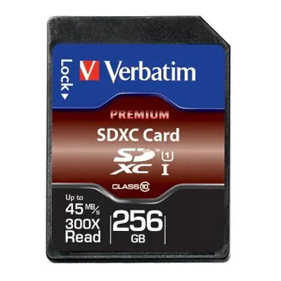 Verbatim Premium 256GB SDXC UHS-I Class memory card