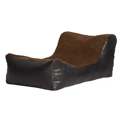 (Mocha, Black) Large Comfortable Fabric Lounger Bean Bag