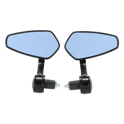 Pair of Motorcycle End Bar Rearview Mirror Universal 7/8" Handle 360Swivel & Angle Adjustable