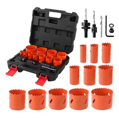 17pcs 19-64mm Hole Saw Cutter Set Wood Metal Drilling Tools Hole Core Cutter Hole Saw Drill