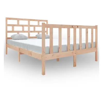 (brown, x cm) vidaXL Bed Frame Bed Base Bedstead Bedroom Mattress Foundation Solid Wood Pine