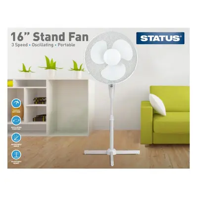 Status 16in Stand Fan (UK Plug)