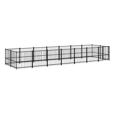 (679 x 193.5 x cm) vidaXL Outdoor Dog Kennel Steel Puppy Crate Pet Cage Enclosure Multi Sizes