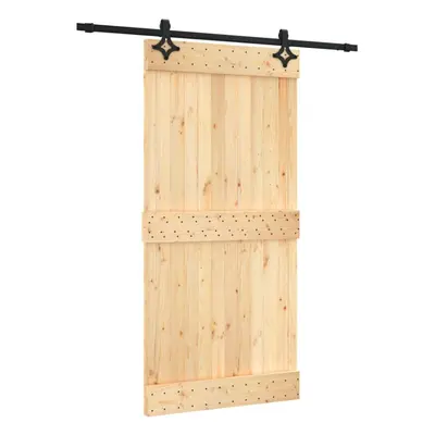 vidaXL Sliding Door with Hardware Set Interior Door Barn Door Solid Wood Pine