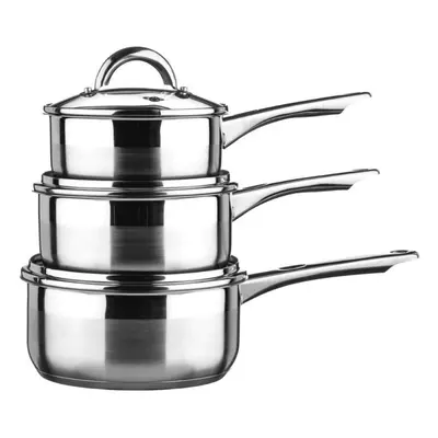 Two Tone Stainless Steel Saucepan Set, Piece