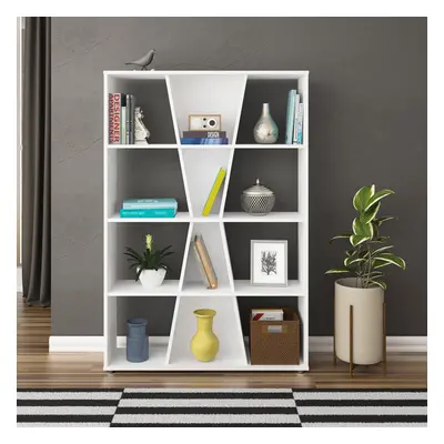 Naples Shelf Medium Bookcase Shelving Unit - White