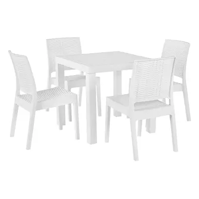 Dining Set for FOSSANO 80x80x76 cm White