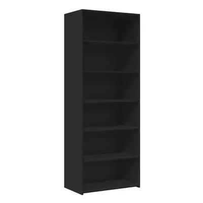 (black) vidaXL Highboard Sideboard Cabinet Storage Cupboard Black Engineered Wood