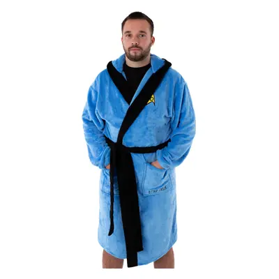 (Small) Star Trek Hooded Bathrobe (Mens Blue)