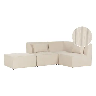 Sofa with Ottoman LEMVIG Light Beige Left Hand