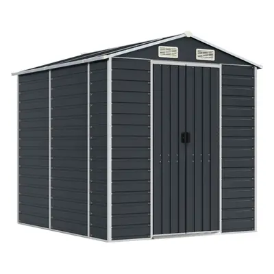 (anthracite, x x cm) vidaXL Garden Shed Outdoor Storage Shed Patio Yard Tool Shed Galvanised Ste