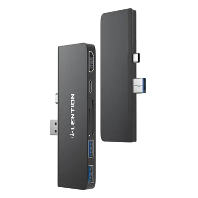 (Black) in USB-C Hub Docking Station Adapter