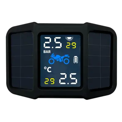 Tire Pressure Monitoring System TPMS Solar Power with External Sensors Real-time Display Tempera