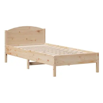 vidaXL Bed Frame with Headboard Bed Base Bedstead 90x200 cm Solid Wood Pine