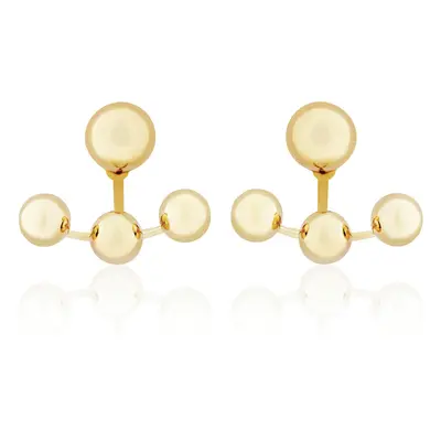 Jewelco London 9ct Gold Multi Ball Stud Earrings - SENR02567