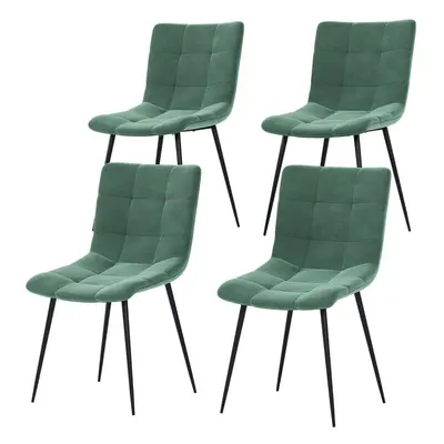 (Green, 4) Richton Velvet Dining Chair Set Kitchen Home Room