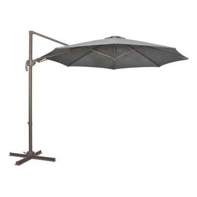 Outsunny 3(m) Cantilever Parasol Rotation Roma Umbrella with Tilt Grey