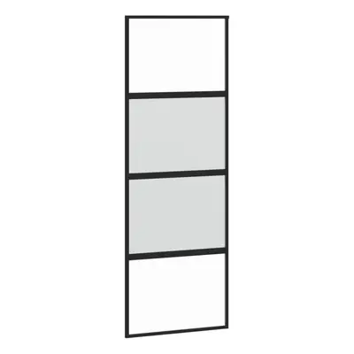 (black, x cm/half frosted) vidaXL Sliding Door Inner Glass Door Sliding Barn Door Aluminium and 