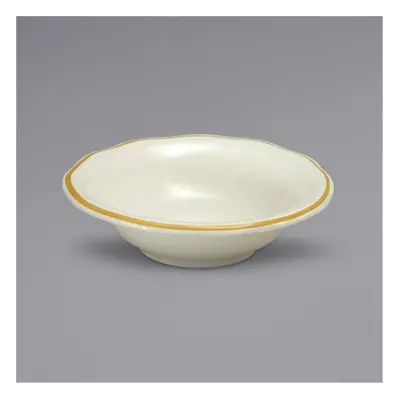 Buffalo F1560013710 Caprice Scalloped Edge China Fruit Bowl with Manhattan Gold Band