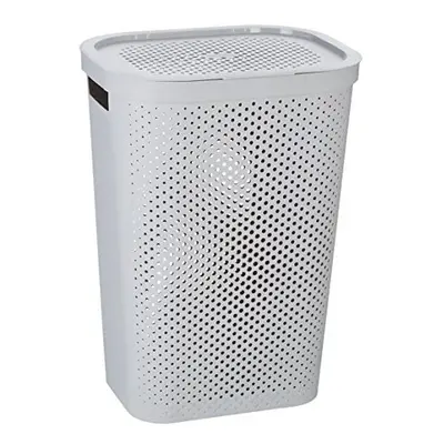 Curver Infinity Dots Laundry Basket L x x CM gray plastic