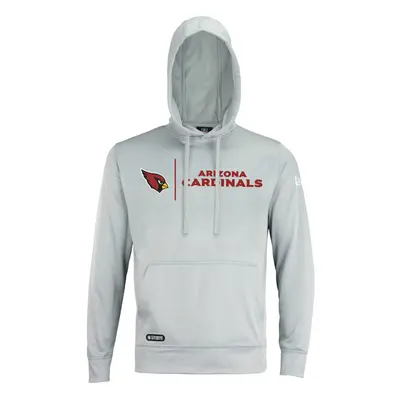 New Era NFL Mens cool grey gametime Pullover Performance Hoodie, Pro Football Sweatshirt, Arizon