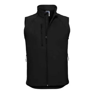 (M, Black) Russell Mens Softshell Gilet