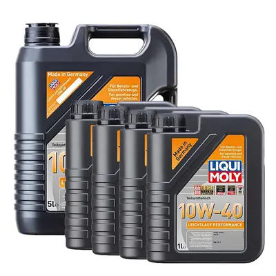 Liqui Moly 10W40 Engine Oil 9L Leichtlauf Performance ACEA A3 B3 MB 229.1