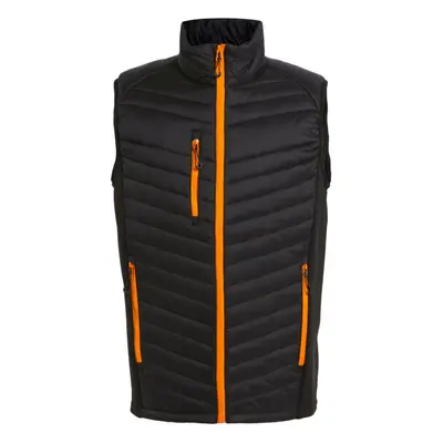 (S, Black/Orange Pop) Regatta Mens Navigate Quilted Hybrid Gilet