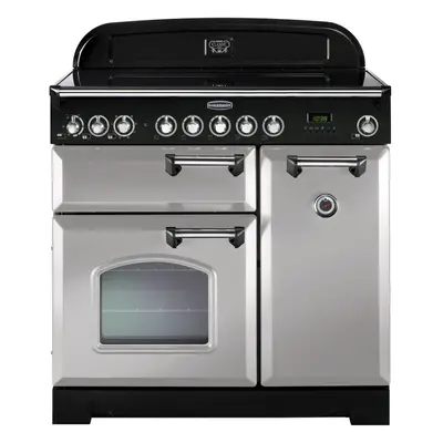 Rangemaster CDL90EIRP/C Classic Deluxe Royal Pearl with Chrome Trim 90cm Induction Range Cooker 